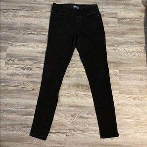 Super high waisted black jeggings